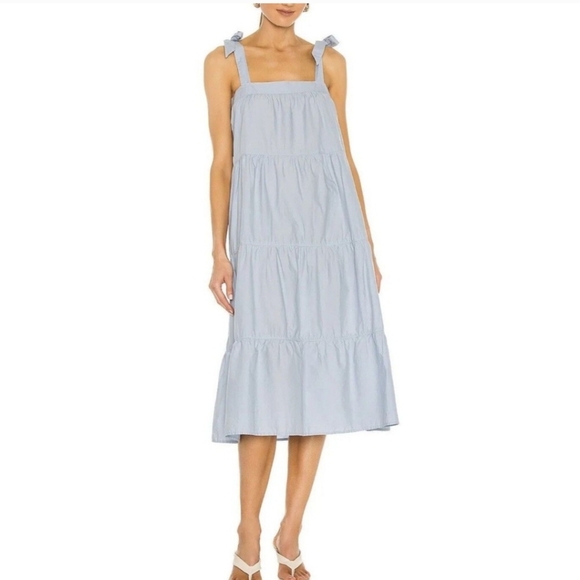 Nation Ltd. Amelia Tie Dress In Glass Slipper - Picture 1 of 5